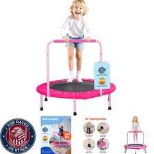 3ft Indoor/Outdoor Kids Trampoline with Foam Handle - Safe Portable Fun
