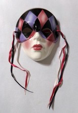 Clay Art Deco Masquerade Harlequin Face Mask
