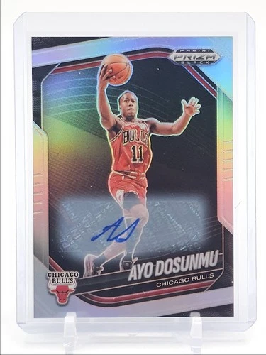 AYO DOSUNMU 2024-25 PANINI PRIZM BLACK AUTOGRAPH SILVER BULLS AUTO Q6846