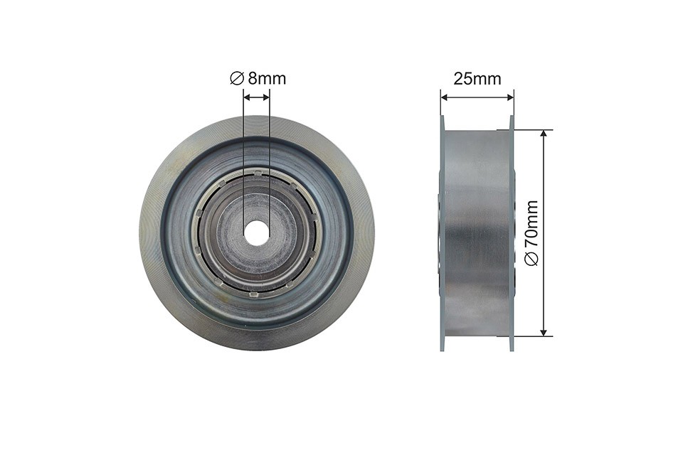 2x ✅Fits NTY RNK-ME-052 V-RIBBED BELT PULLEY IDLER ⭐UK Seller⭐ - Image 5