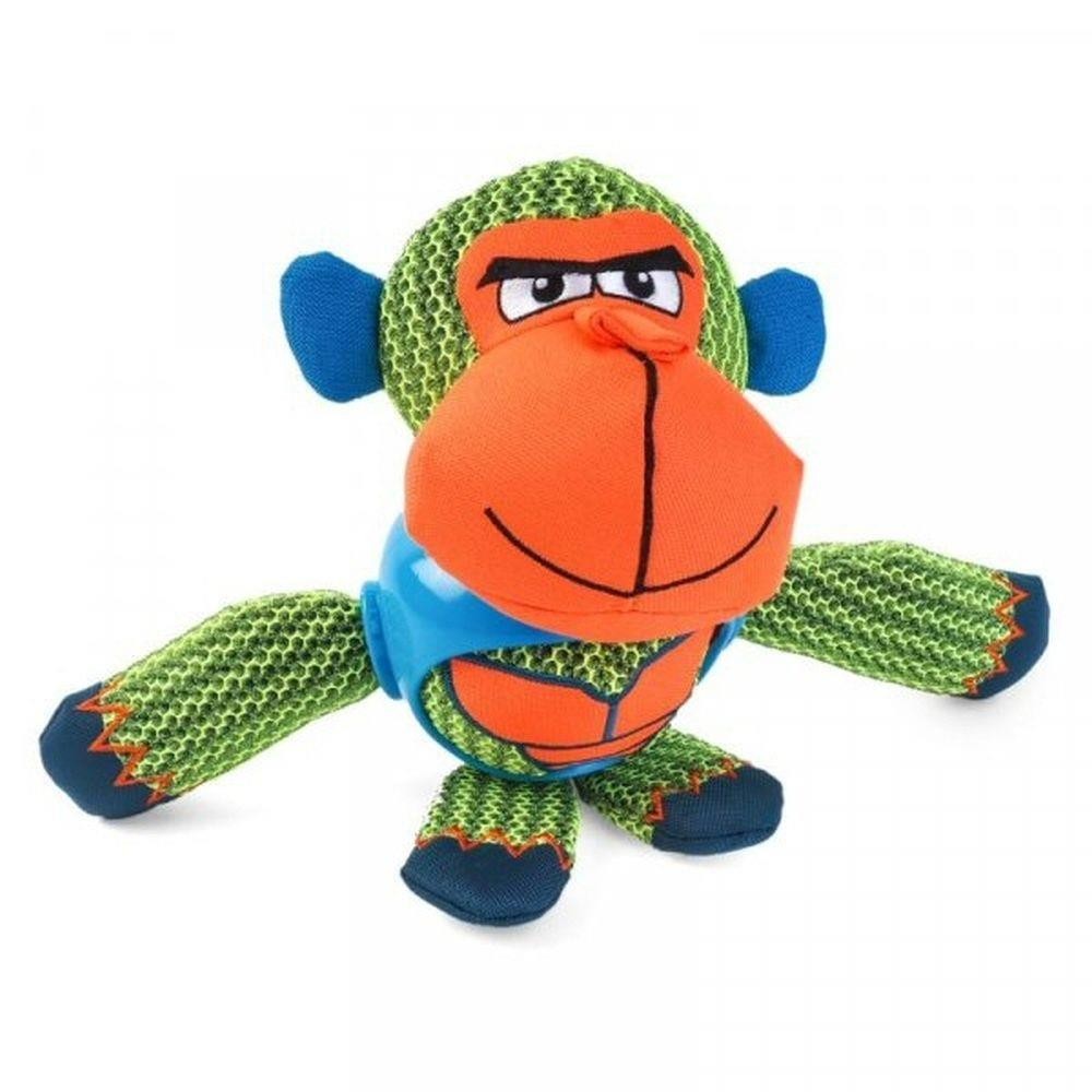 Zoon Strong Durable Fabric & Tough Squeaker Fun Tug of War Dog Toy - Dura Chimp