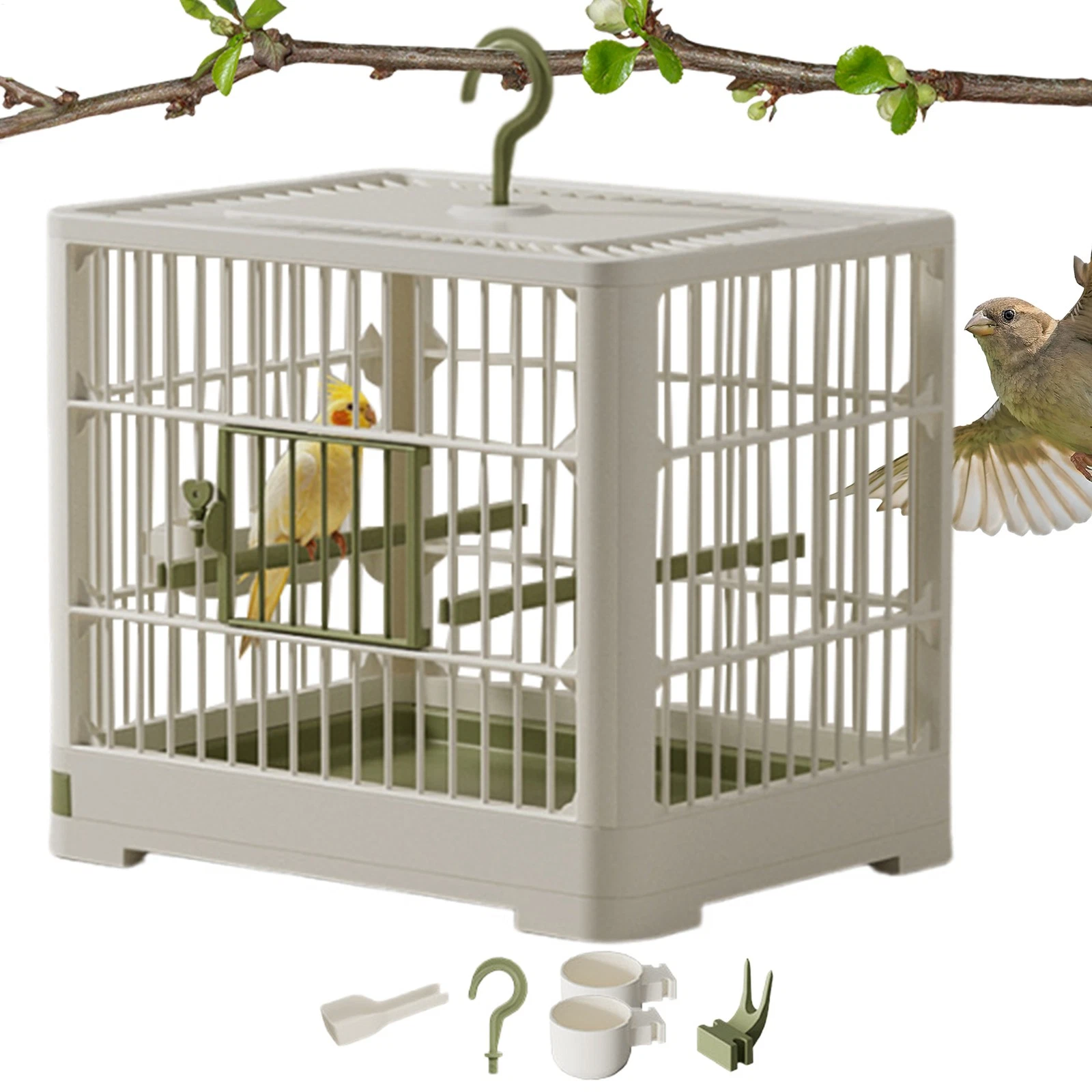 Portable Bird Transport Cage Parrot Travel Cage Pet Suitcase Bird Carrying Suppl