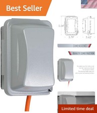 High-Impact Gray Outlet Cover - Weatherproof for Wet Locations, Easy Install