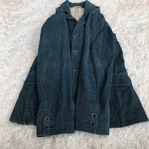 45rpm Indigo Corduroy Jacket Coverall Tailored Jacket Size 3 Shoulder 43cm JPN image 5