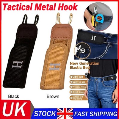 Taktischer Metallhaken elastischer Gürtel Unisex Schnalle, weniger unsichtbarer Taillengürtelverschluss