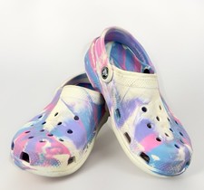 Crocs Classic Tie Dye Marble Clogs Slip On Water Shoes Kids / Size J2