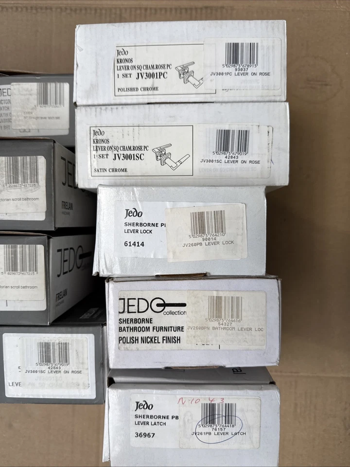 BUNDLE Of 13 Pairs Of JEDO frelan Door Handles - mix designs and styles - Image 3 of 3