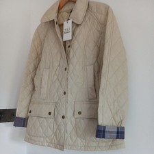 Image of Barbour Ladies Jacket Size 12 Summer Beadnell Quilted Jacket Pearl Barbour New.