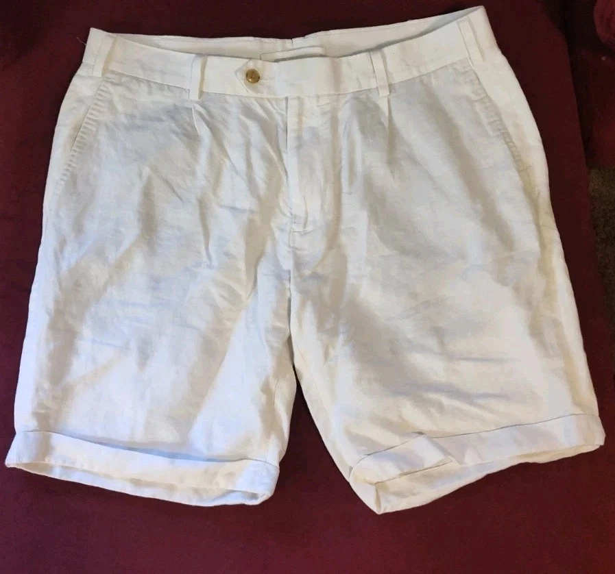 Suitsupply Mens Linen Shorts Tessuti Italian Fabric White Size 32x8 Yypnt-325