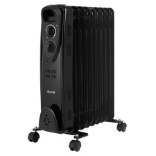 Abode Electric Heater 2000W 9 Fin Oil Filled Radiator Portable Black AOFR9003B