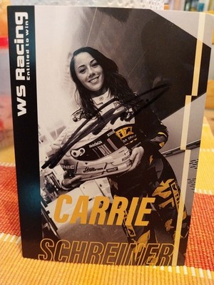 Carrie Schreiner Autogramm Signiert AK Motorsport