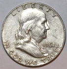 1962-D Franklin Half Dollar - Extra Fine - #1954EB