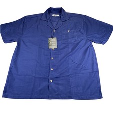 Uzzi Aloha Vacation Shirt Mens L Blue Short Sleeve Button Up Camp Casual NWT