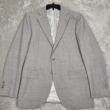 Suitsupply Vitale Barberis Canonico Men's 40R Slim Gray Pure Wool Italian Blazer