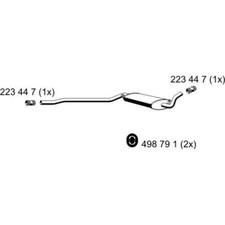 ERNST Mittelschalldämpfer für Audi Cabriolet 8G7 B4 80 89 89Q 8A B3 8B 223027
