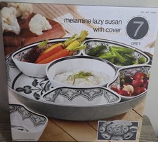7 Pc Melamine Lazy Susan With Cover
