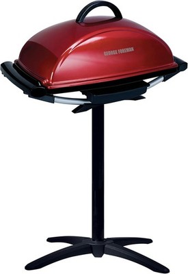 George Foreman GFO201R Electric Grill - 12 Servings, Non-Stick, Indoor/Outdoor