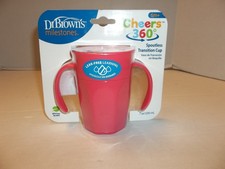 New Dr. Brown's Cheers 360 Spoutless Training Cup 7 oz Pink