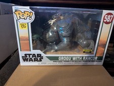 Figura Funko POP Star Wars El Libro de Boba Fett Jumbo Grogu con Rancor 587
