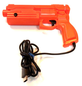 Sega Saturn Stunner Light Gun Orange MK-80113 Virtua Cop Video Game Controller