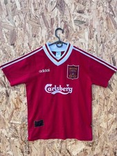 Vintage 1995-96 Adidas Liverpool FC Home Football Shirt Jersey Carlsberg Size M