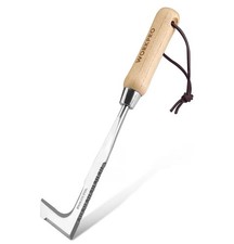 WORKPRO Stainless Steel Serrated Edge Weed Puller with Wood Handle 30cm