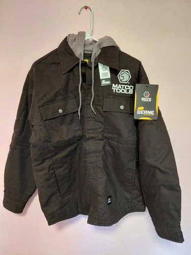 NWT Matco Tools x Berne Hooded Active Work Jacket Black Canvas - Men's 4XL - product listing photo