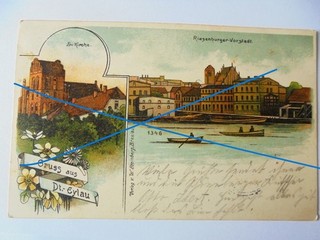 German Eylau (Ilawa) West Prussia 1908 with Riesenburg suburb