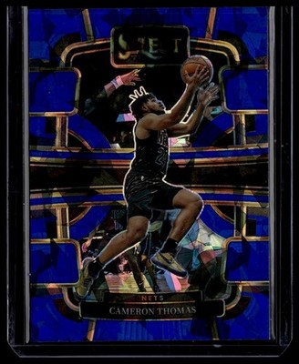 2023-24 Panini Select #6 Cameron Thomas Blue Cracked Ice Prizms