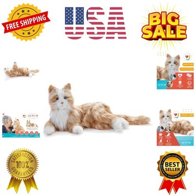 Companion Pet for Seniors - Lifelike Animatronic Cat - Realistic Soft-Touch F...