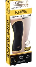 Copper Fit WorkGear Knee Compression Sleeve Unisex L 14"-16" PRO GRADE TOUGH NIB