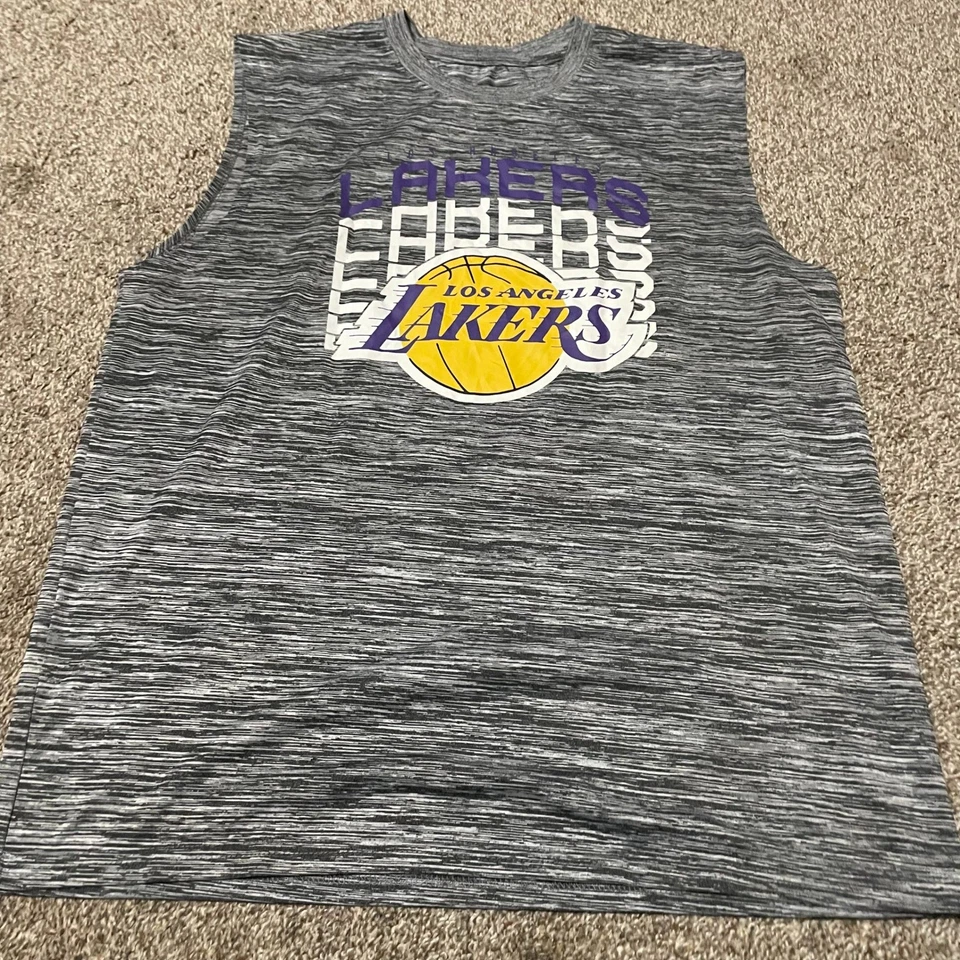 Los Angeles Lakers NBA Basketball Tank Top Sleeveless T-Shirt Mens - Image 2 of 4