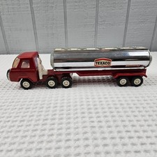 Vintage 1970's Buddy L Diecast 10" TEXACO Oil Tanker Tractor Trailer Truck Japan