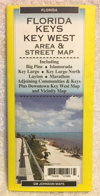 NEW AAA GM Johnson Key West Florida Keys & More Area and Street Map 2023