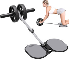 Ab Roller Wheel with Adjustable Resistance Automatic Rebound Abs Core Workout
