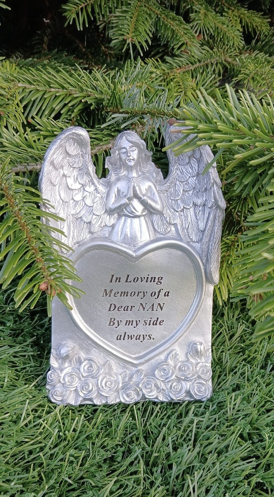 Nan Angel Memorial Graveside Ornament Decoration In Loving Memory Angel Heart