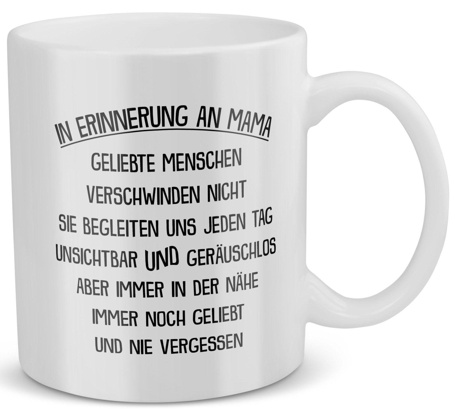 In Erinnerung an Mama Trauer Tasse Andenken RIP Kondolenz Geschenk Beerdigung