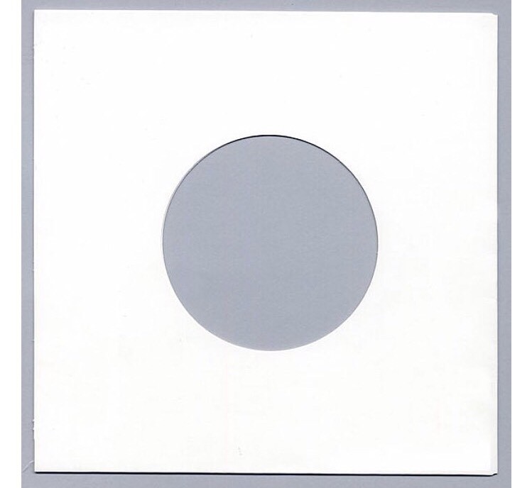 100 7" / 45 rpm PAPER RECORD SLEEVES COVERS - WHITE - NOW 10% THICKER - 90 GSM