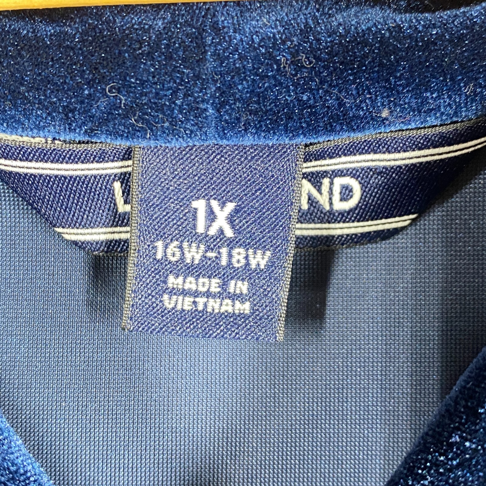 Lands End Shirt Womens 1X 16W 18W Blue Velvet Velour Shimmer Soft Stretch Tunic eBay