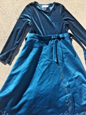 SALE @ RARE EDITIONS Party Wedding Flower Girl AQUA BOUTIQUE Dress Girls Sz 10