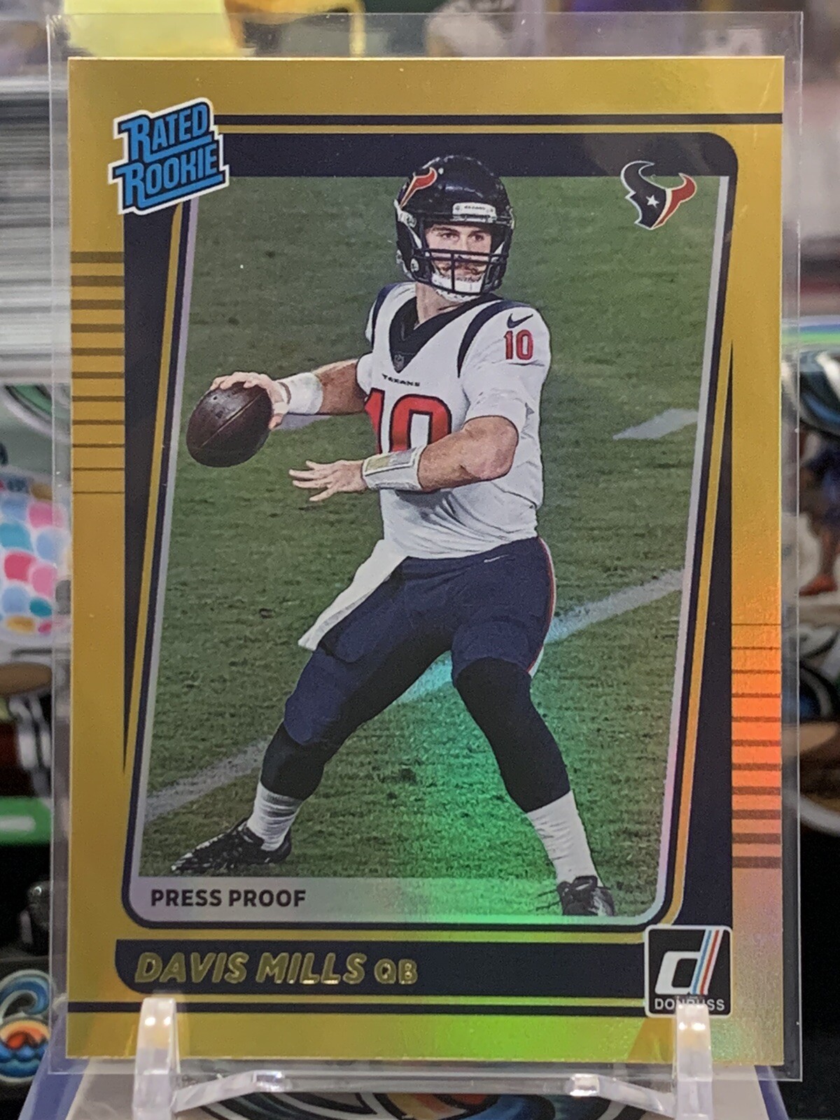 2021 Donruss Davis Mills RC Rated Rookie Press Proof Premium Gold #273 AH 1G