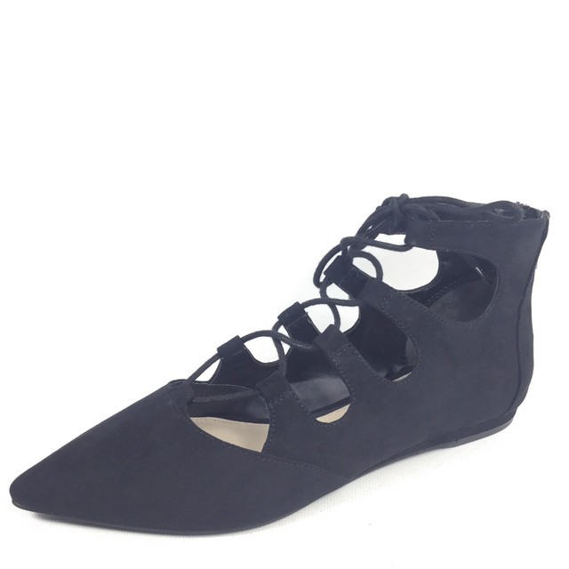 black pointed flat shoes