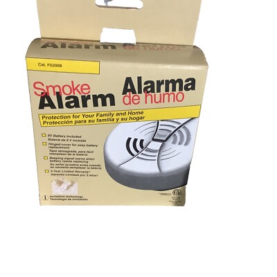 Smoke Alarm & Family Gard Smoke Detector Alarm Model FG200B With Battery