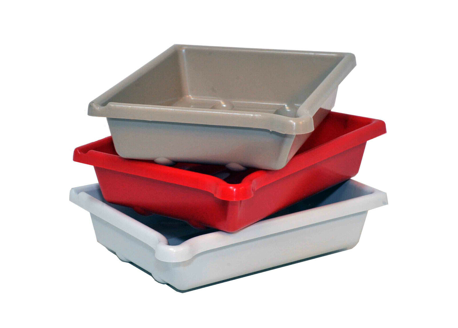 Set of 3 AP Darkroom Developing Dish 12x16" (30 x 40cm) Red/White/Beige