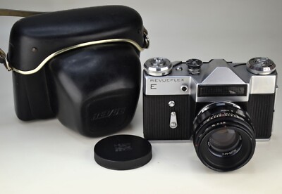 NEAR EXC! 1972 KMZ USSR ''REVUEFLEX-E'' SLR camera + ZEBRA HELIOS-44-2 LENS M42