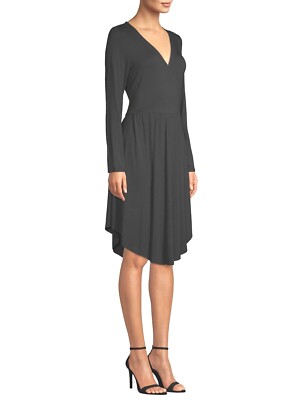 Love Sadie Women's V-Neck Long Sleeve Knit Dress, Black, Small | eBay