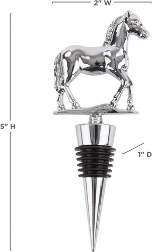 Horse 3829 Wine Bottle Stopper Kentucky Derby Pewter - 第 3/4 張圖片
