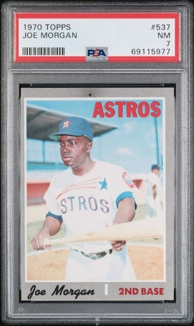 1970 Topps #537 Joe Morgan PSA 7 NM