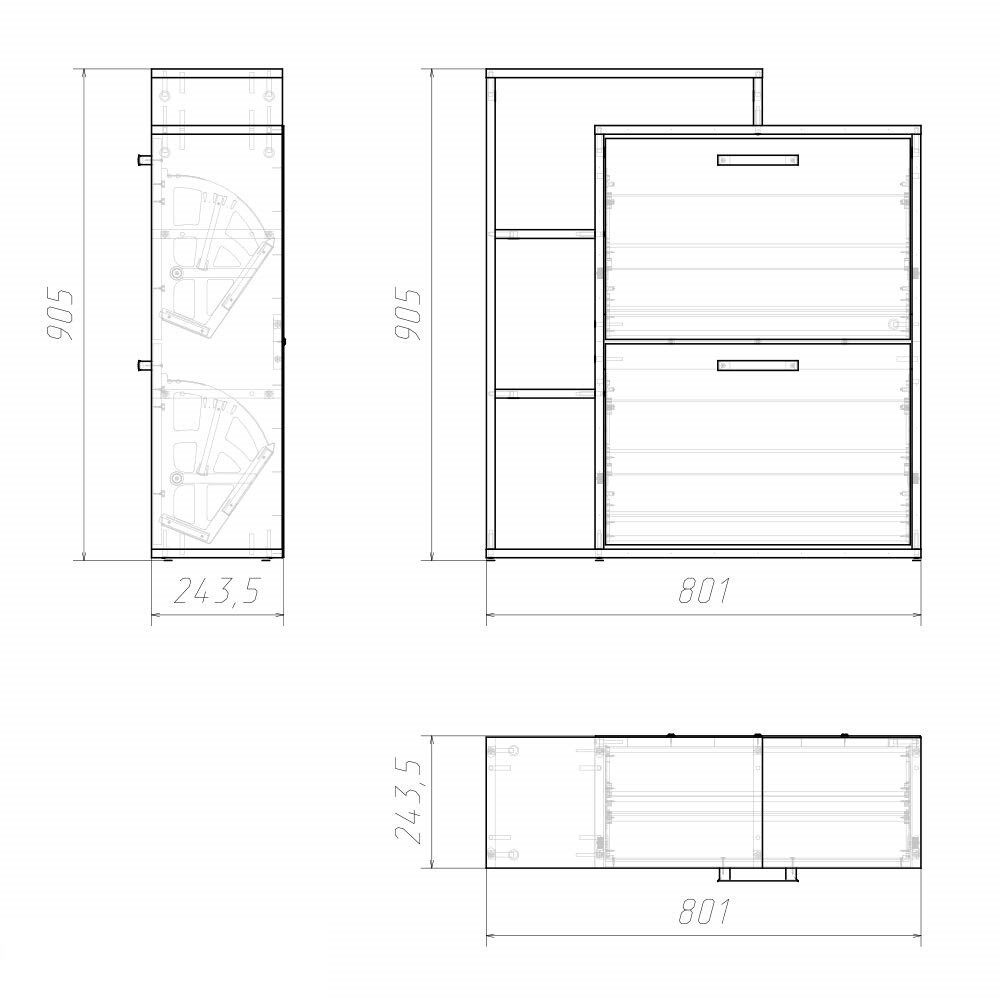 Meuble chaussures d'entrée blanc compact pour libérer l'espace des couloirs étroits - 3