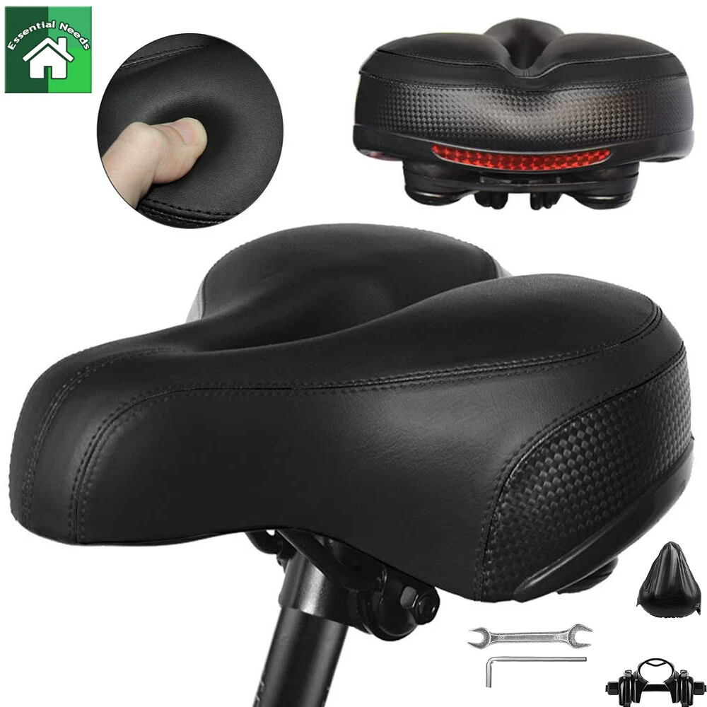 Extra Wide Big Bum Bike Bicycle Cycling Gel Breathable Cruiser Pad Saddle Seat